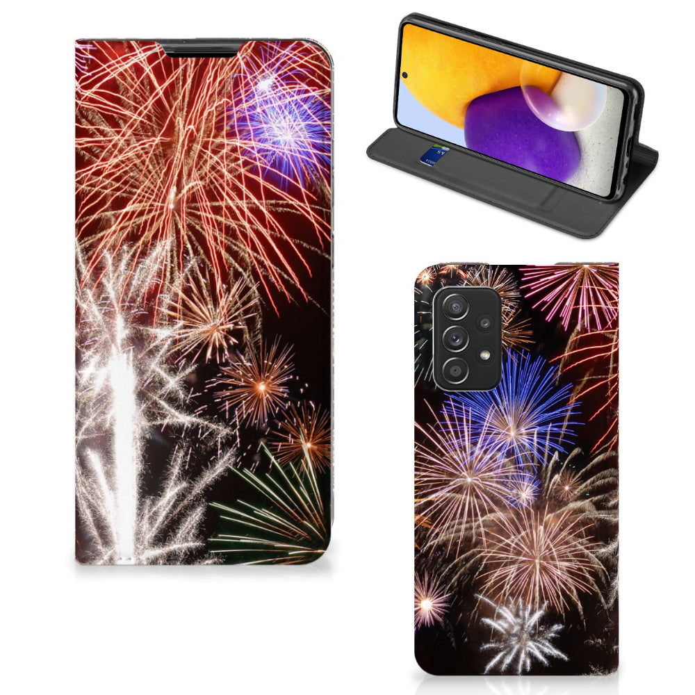 Samsung Galaxy A72 (5G/4G) Hippe Standcase Vuurwerk