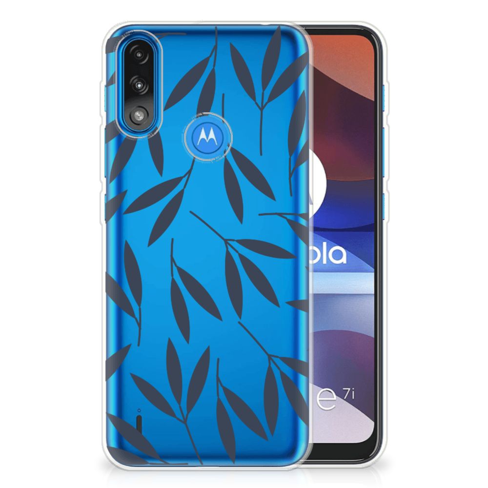 Motorola Moto E7/E7i Power TPU Case Leaves Blue