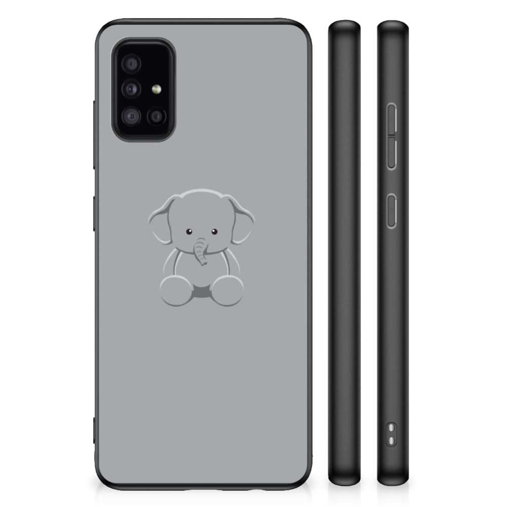 Samsung Galaxy A51 Bumper Hoesje Grijs Baby Olifant