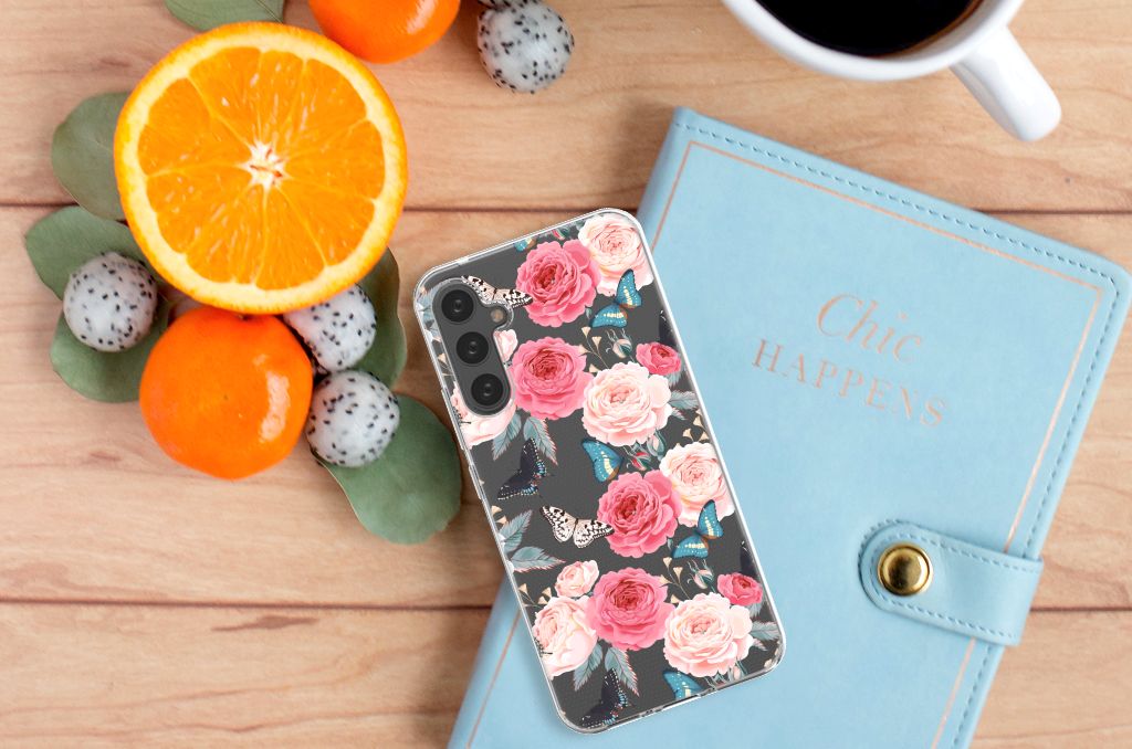 Samsung Galaxy A34 TPU Case Butterfly Roses B2C Telecom
