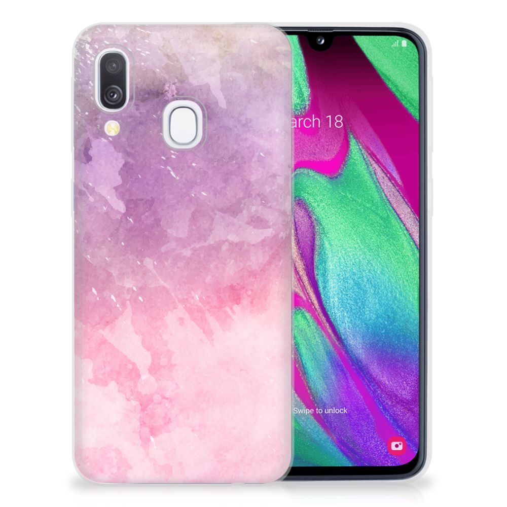 Hoesje maken Samsung Galaxy A40 Pink Purple Paint