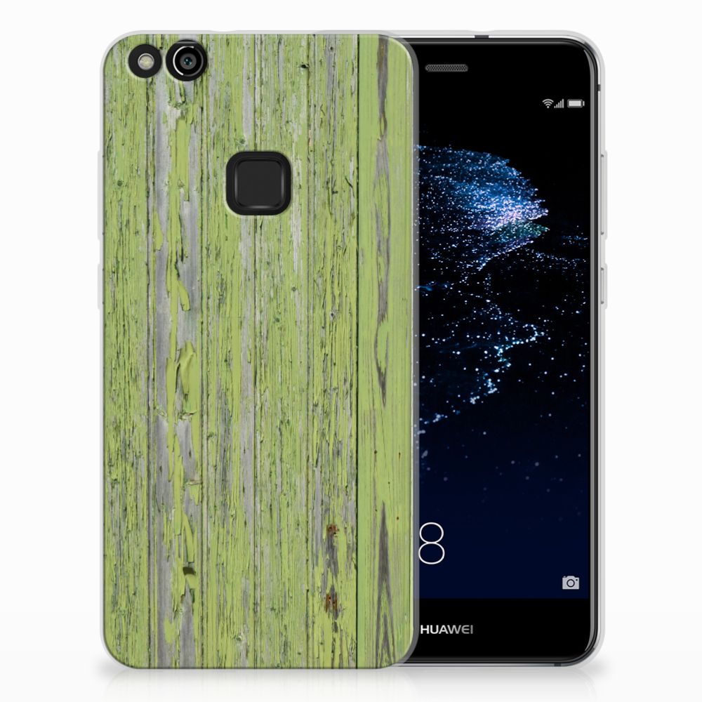 Huawei P10 Lite Bumper Hoesje Green Wood