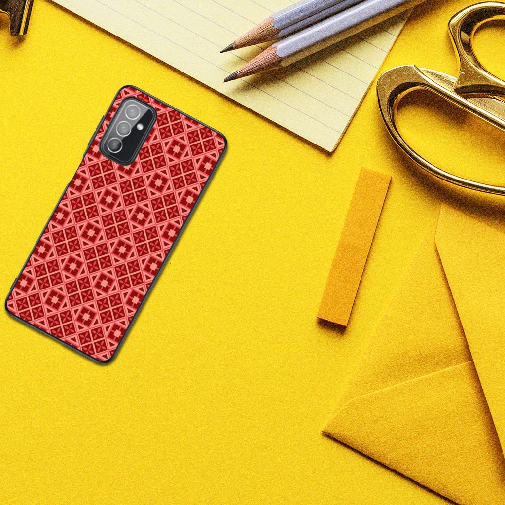 Samsung Galaxy M52 Back Case Batik Rood B2C Telecom