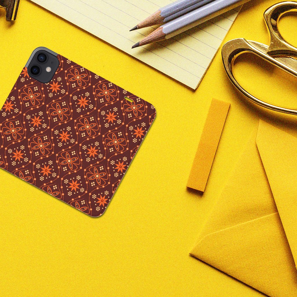 iPhone 12 Mini Hoesje met Magneet Batik Brown - B2C Telecom