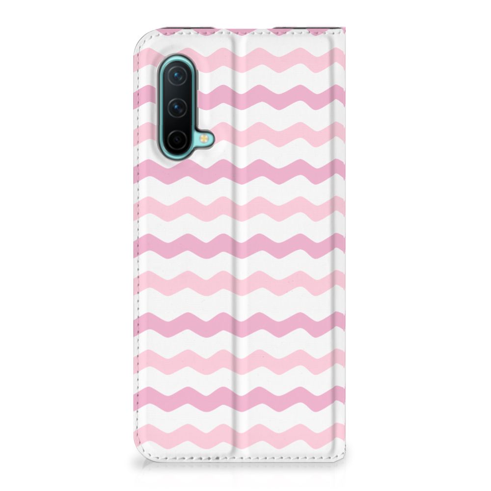 OnePlus Nord CE 5G Hoesje met Magneet Waves Roze - B2C Telecom