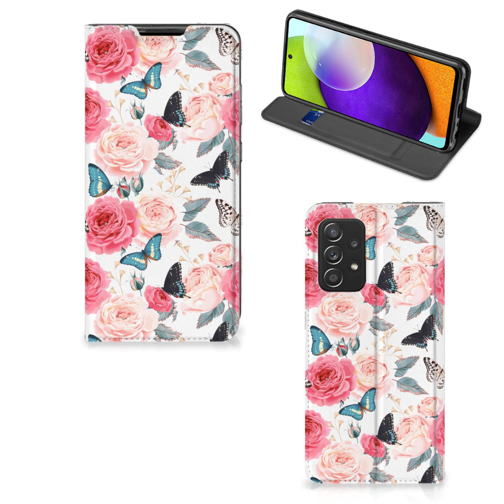 Samsung Galaxy A52 Smart Cover Butterfly Roses