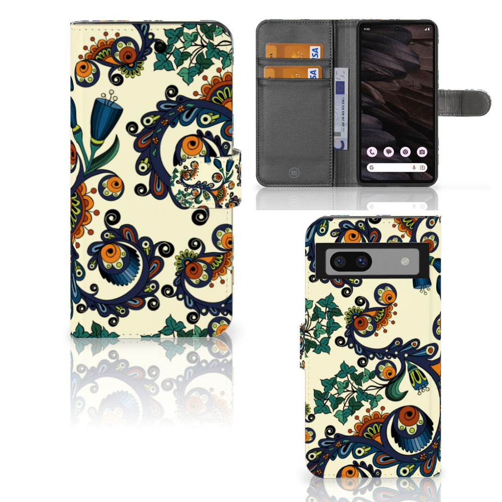 Wallet Case Google Pixel 7A Barok Flower