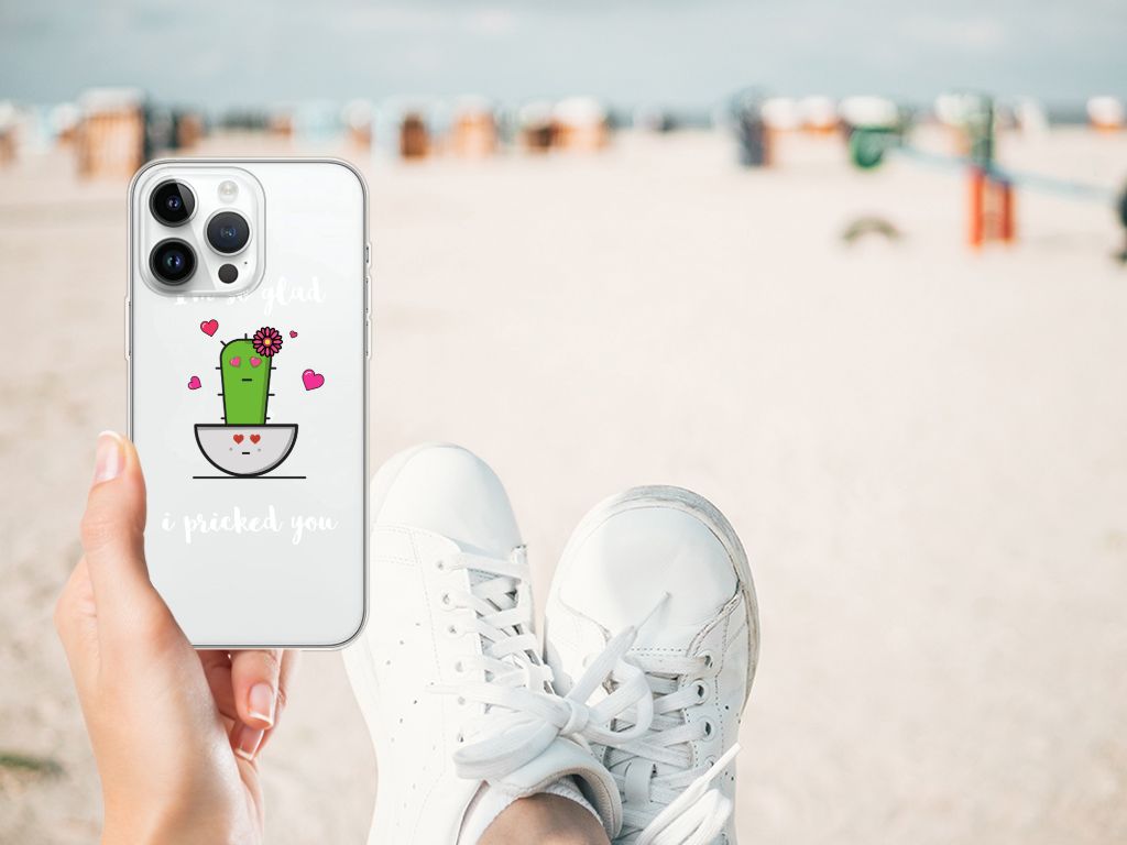iPhone 14 Pro Max Telefoonhoesje met Naam Cactus Glad B2C Telecom