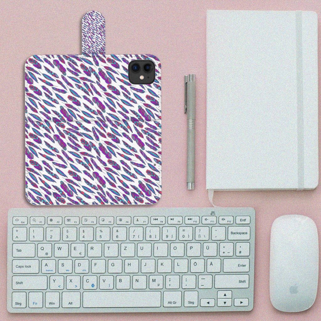Apple iPhone 11 Telefoon Hoesje Feathers Color