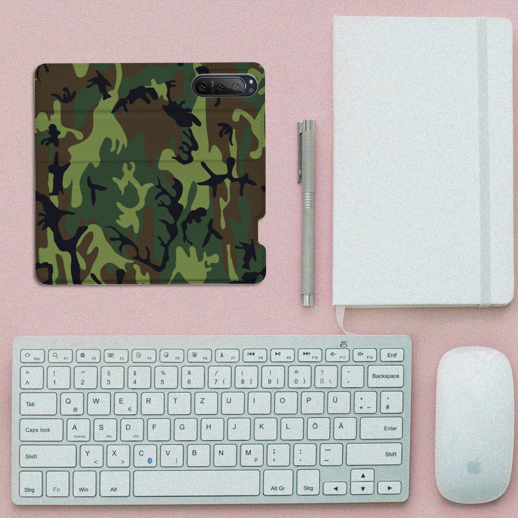 Sony Xperia 5 II Hoesje met Magneet Army Dark - B2C Telecom