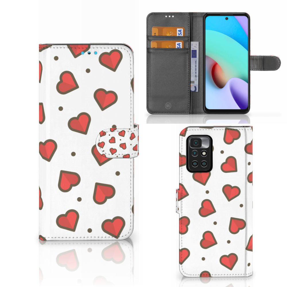 Xiaomi Redmi 10 Telefoon Hoesje Hearts