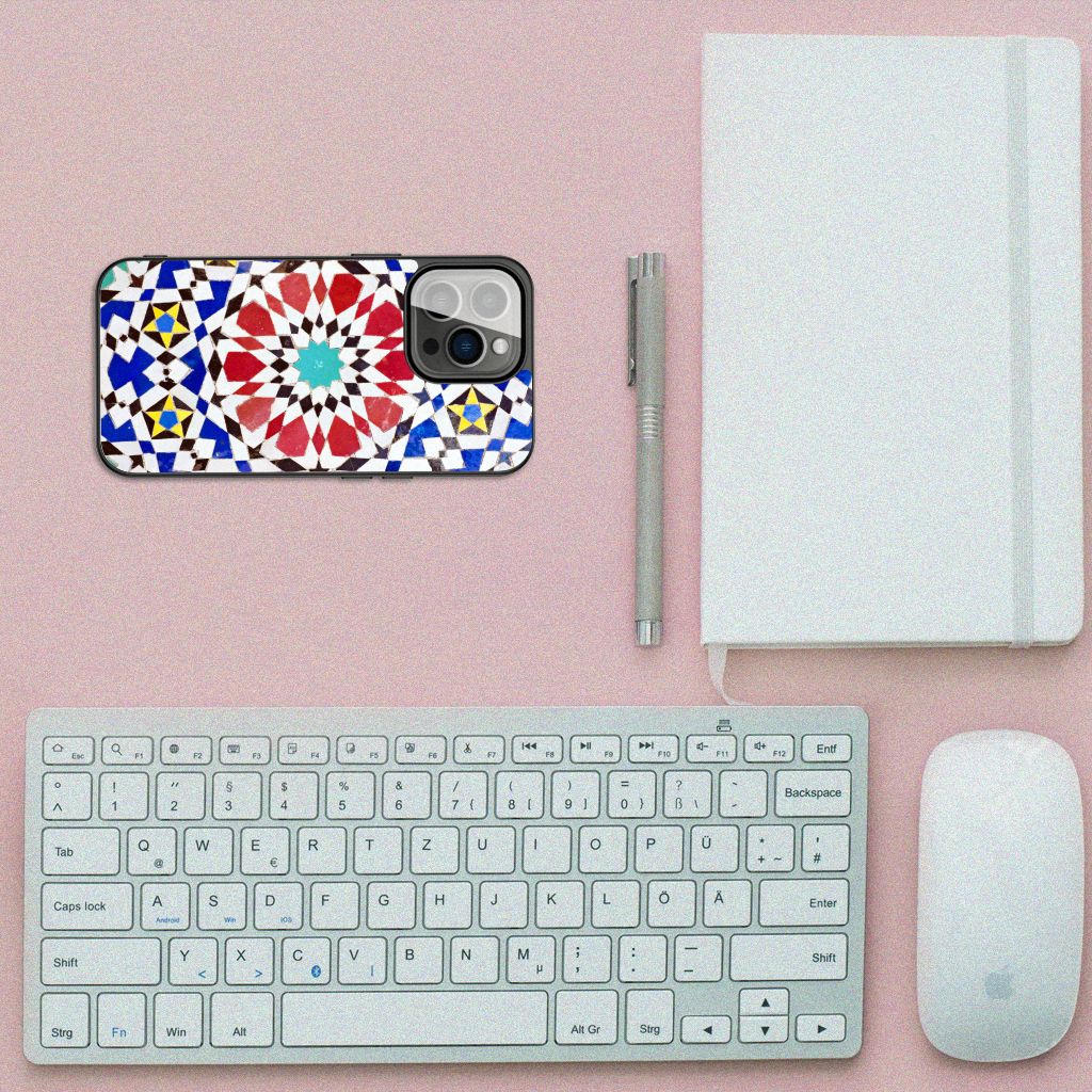 iPhone 13 Pro Marmeren Print Telefoonhoesje Mozaïek B2C Telecom