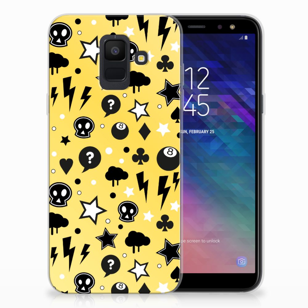 Silicone Back Case Samsung Galaxy A6 (2018) Punk Geel