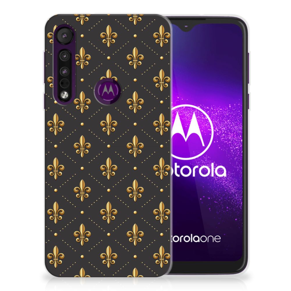 Motorola One Macro TPU bumper Franse Lelie