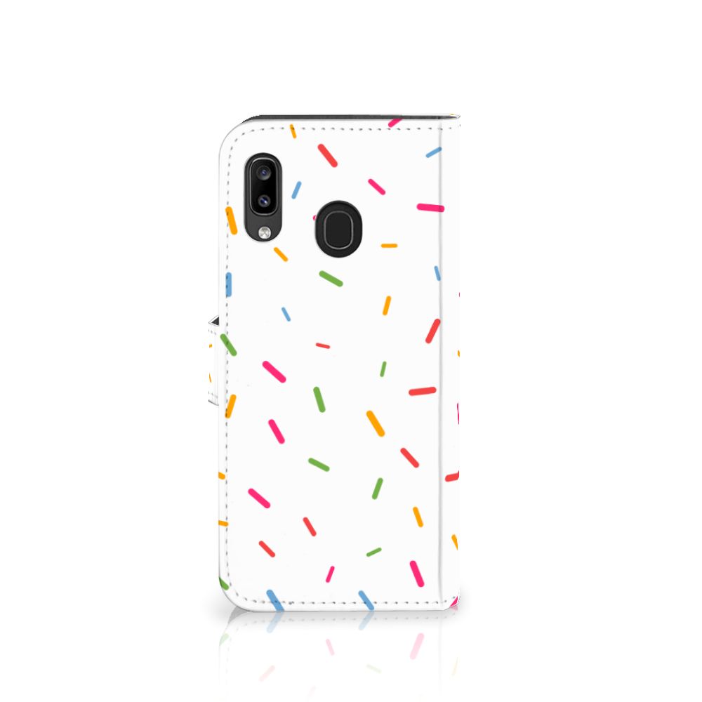 Samsung Galaxy A30 Book Cover Donut Roze