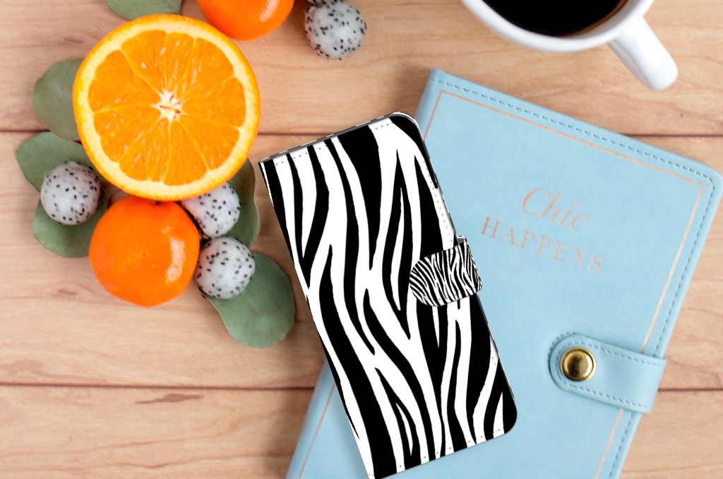 Xiaomi Redmi 10C Telefoonhoesje met Pasjes Zebra