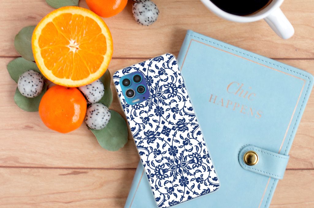 Motorola Moto G100 TPU Case Flower Blue B2C Telecom