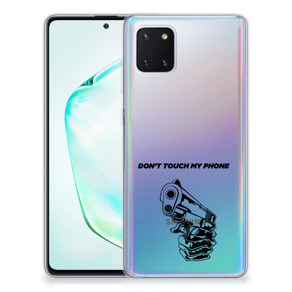 Samsung Galaxy Note 10 Lite Silicone-hoesje Gun Don't Touch My Phone