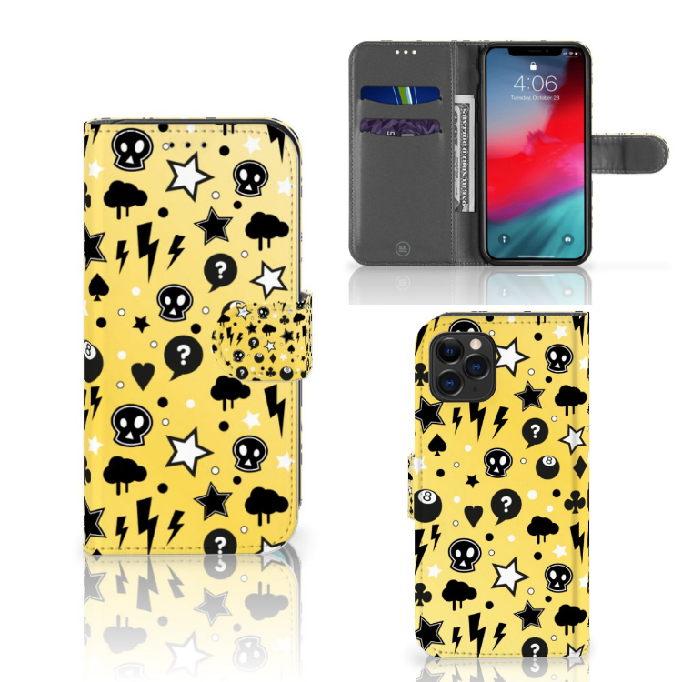 Telefoonhoesje met Naam Apple iPhone 11 Pro Punk Geel