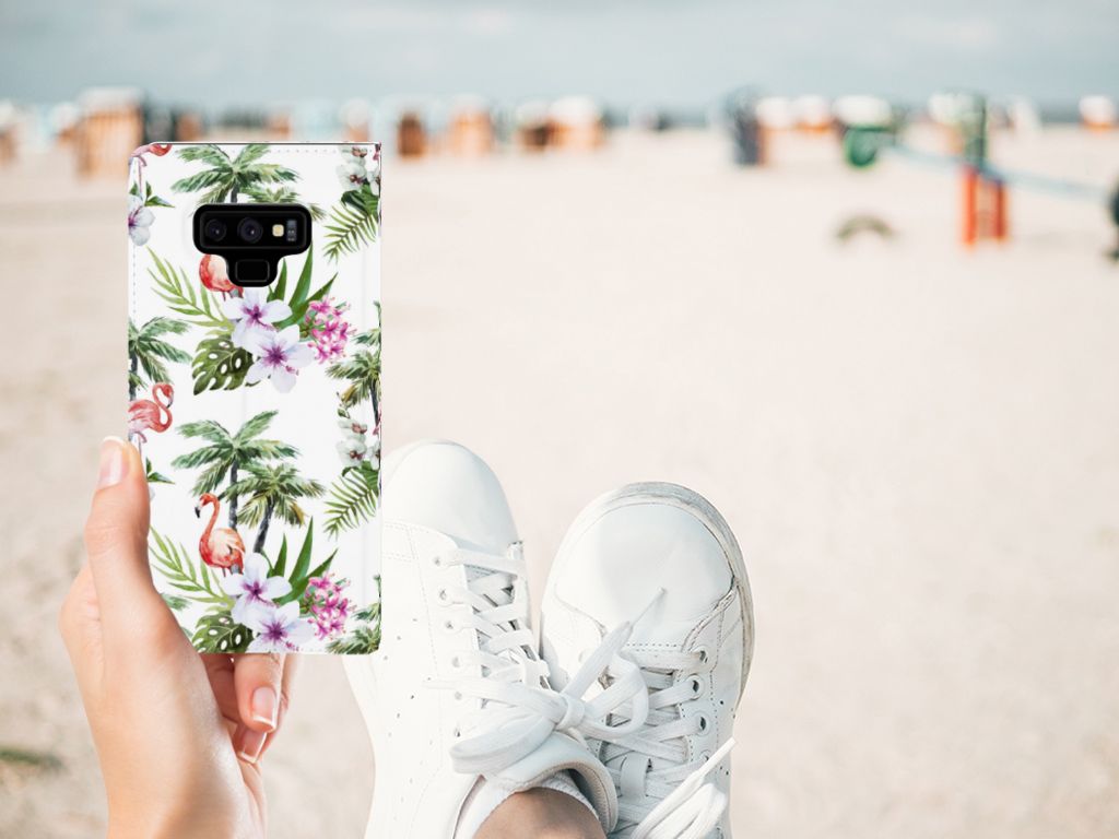 Samsung Galaxy Note 9 Hoesje maken Flamingo Palms