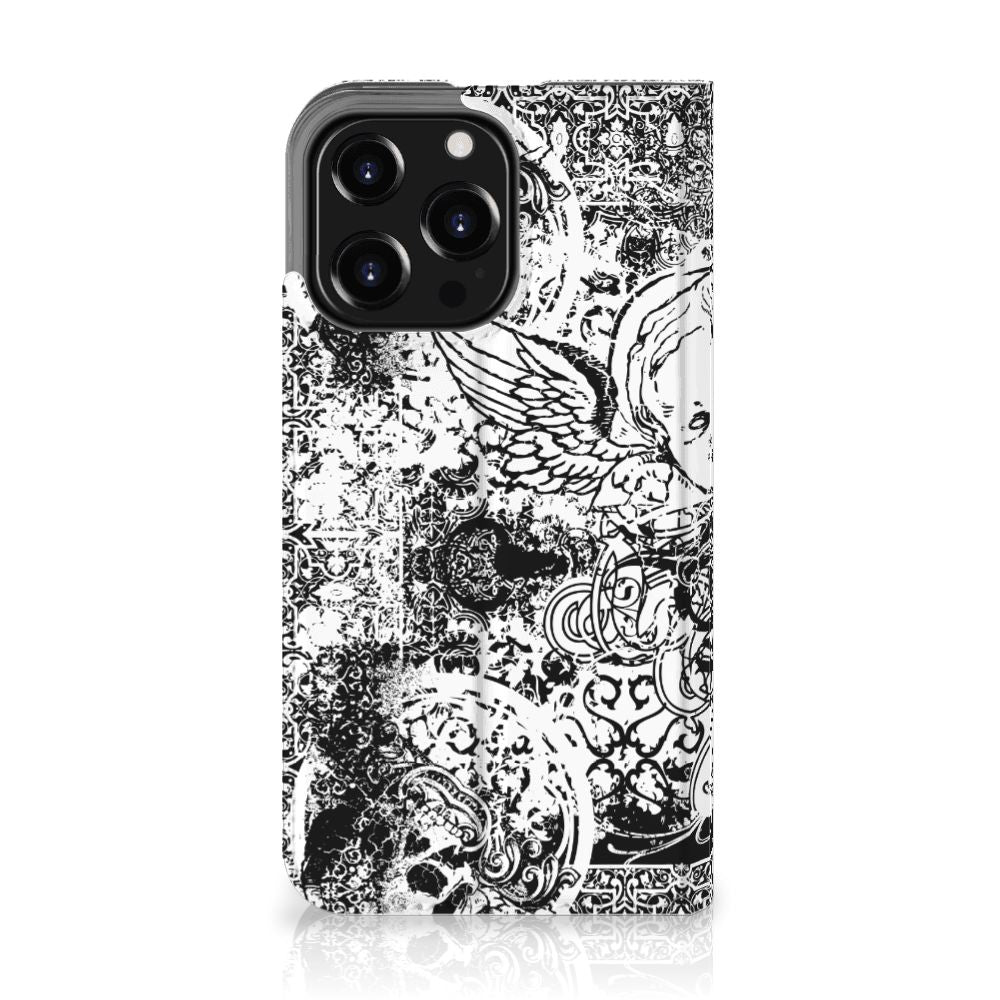 Mobiel BookCase iPhone 13 Pro Skulls Angel - B2C Telecom