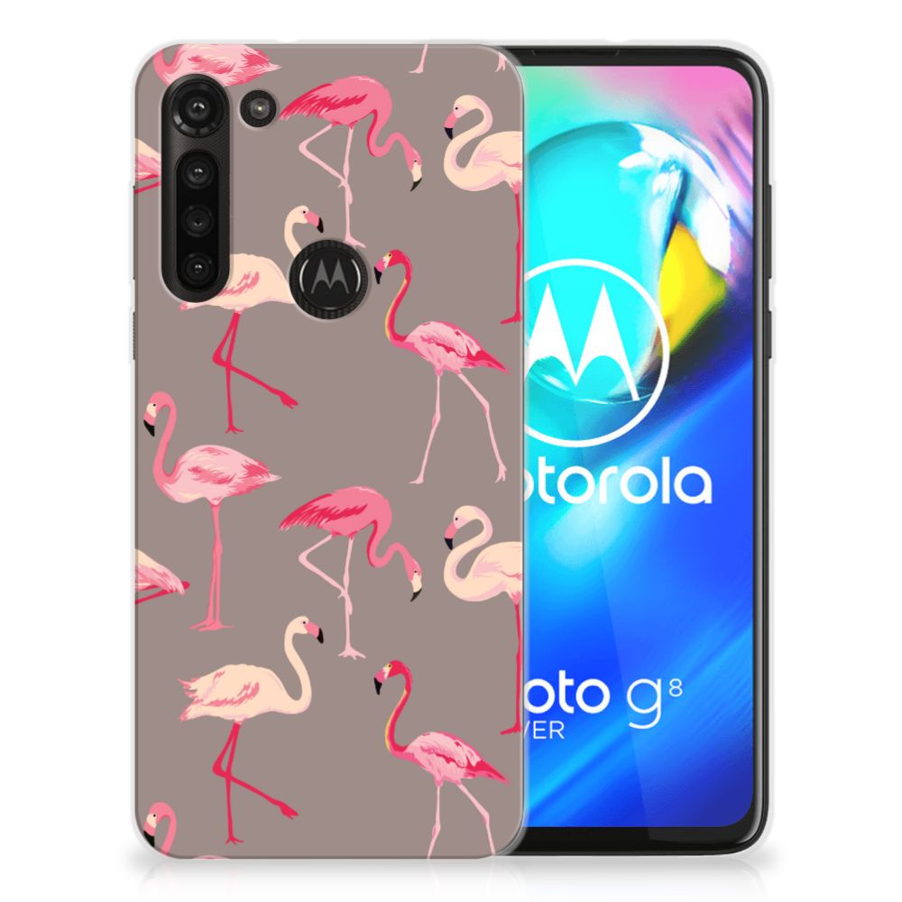 Motorola Moto G8 Power TPU Hoesje Flamingo