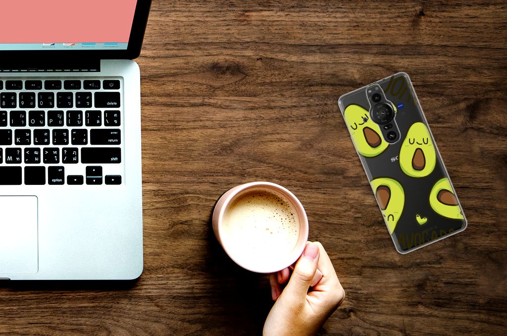 Sony Xperia Pro-I Telefoonhoesje met Naam Avocado Singing B2C Telecom