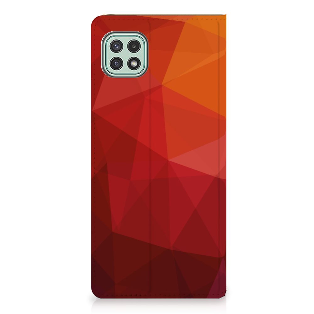 Stand Case voor Samsung Galaxy A22 5G Polygon Red - B2C Telecom