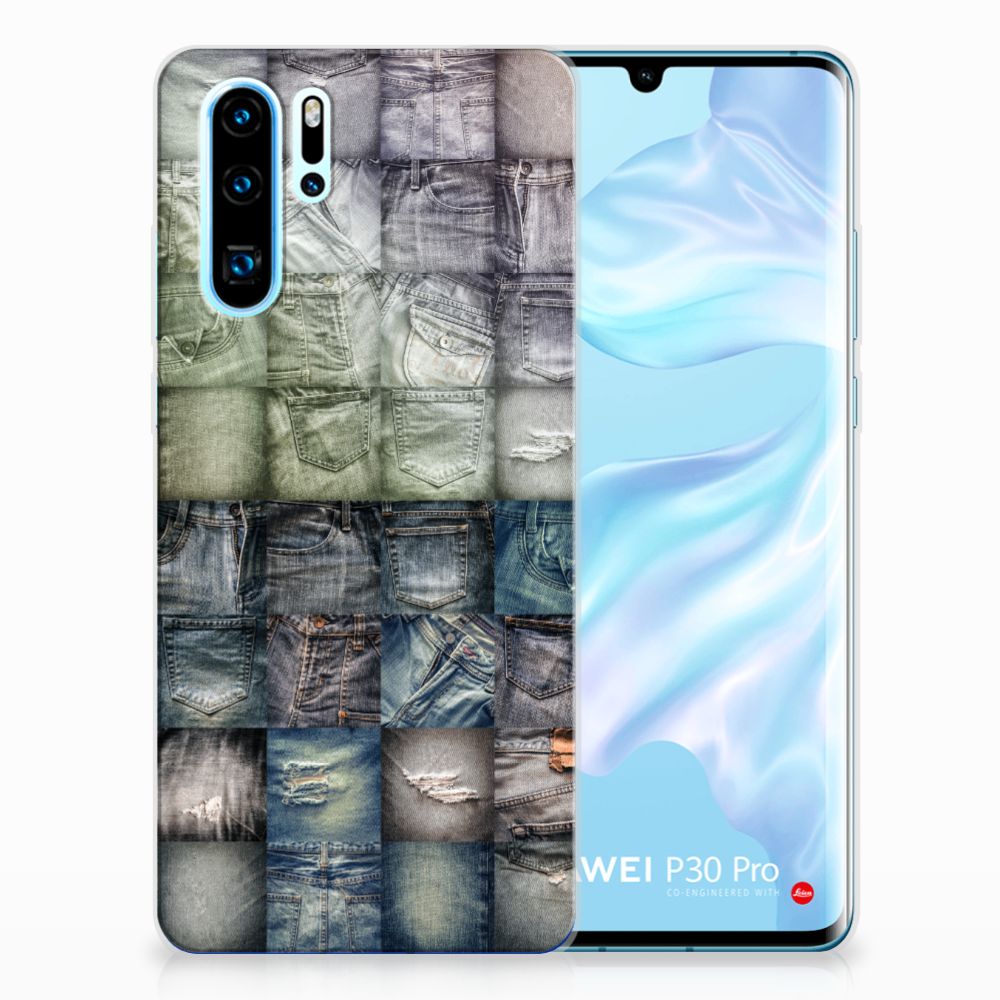 Silicone Back Cover Huawei P30 Pro Spijkerbroeken