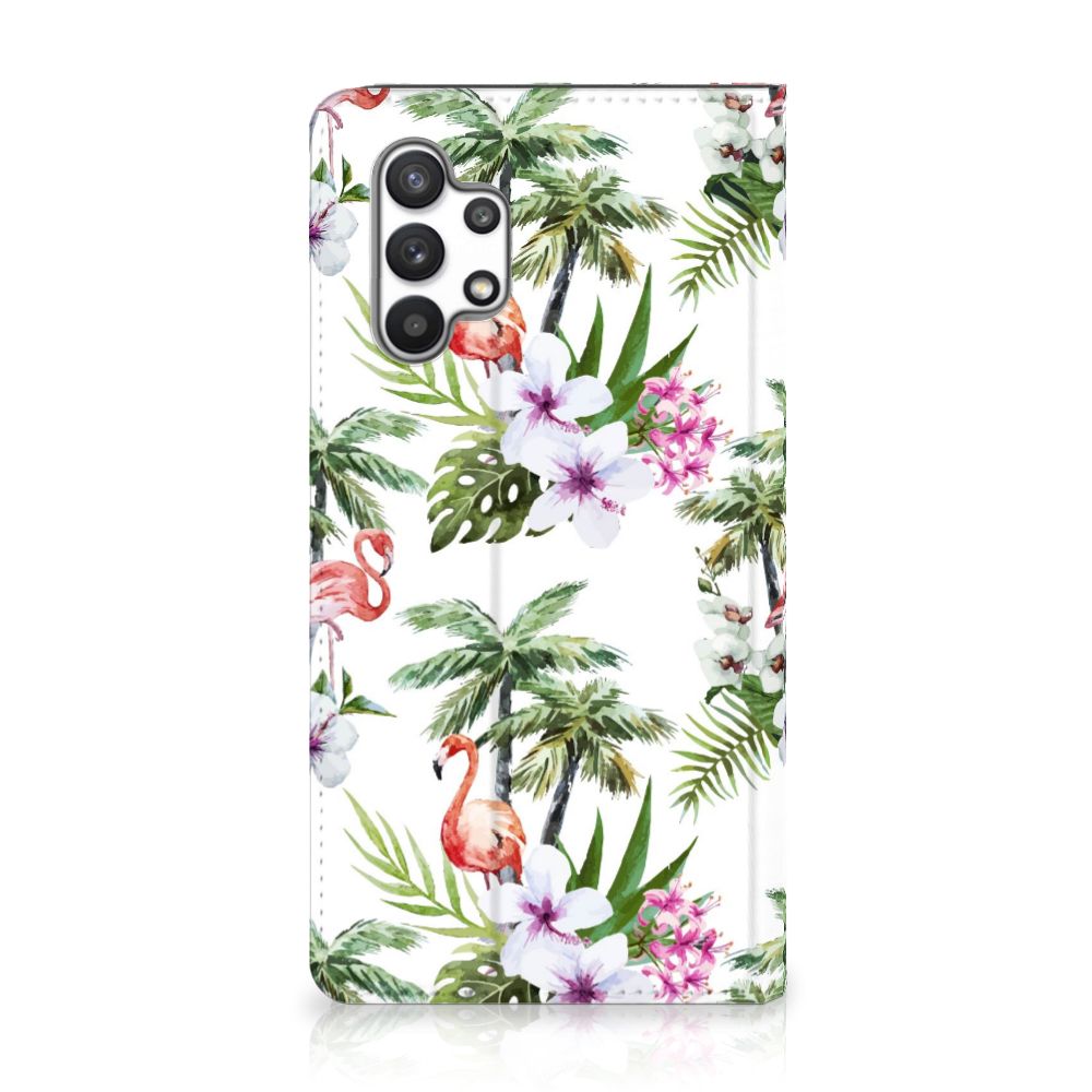 Samsung Galaxy A32 4G | A32 5G Enterprise Editie Hoesje maken Flamingo Palms - B2C Telecom
