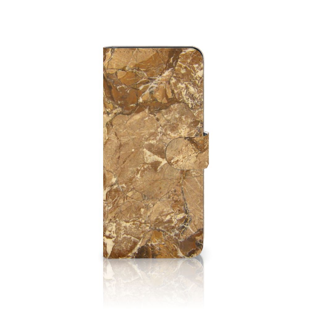 Samsung Galaxy A53 Bookcase Marmer Creme in marmer crème design met TPU-siliconen en kunstleren buitenkant.
