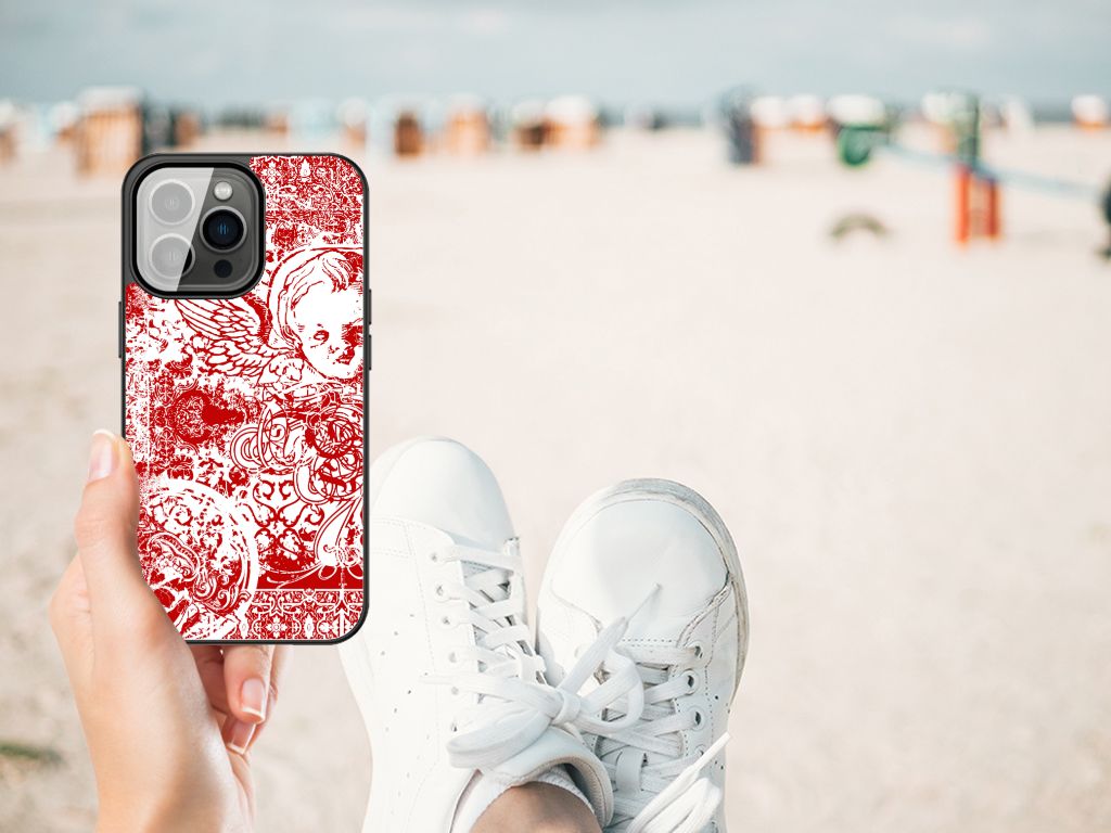 Telefoonhoesje iPhone 13 Pro Max Angel Skull Rood B2C Telecom