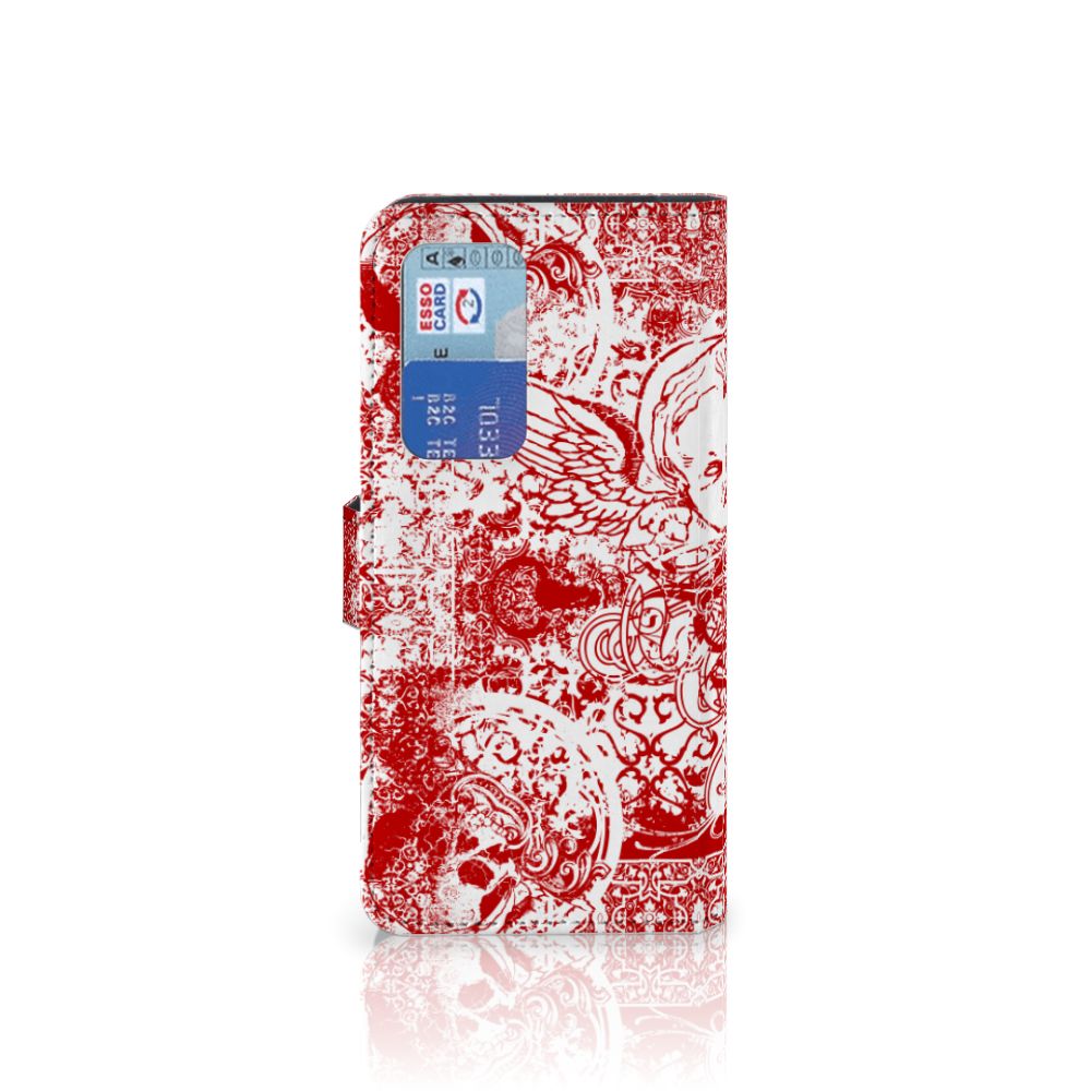 Telefoonhoesje met Naam Huawei P40 Pro Angel Skull Rood