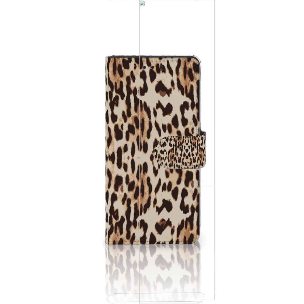 Huawei Ascend P8 Lite Telefoonhoesje met Pasjes Leopard