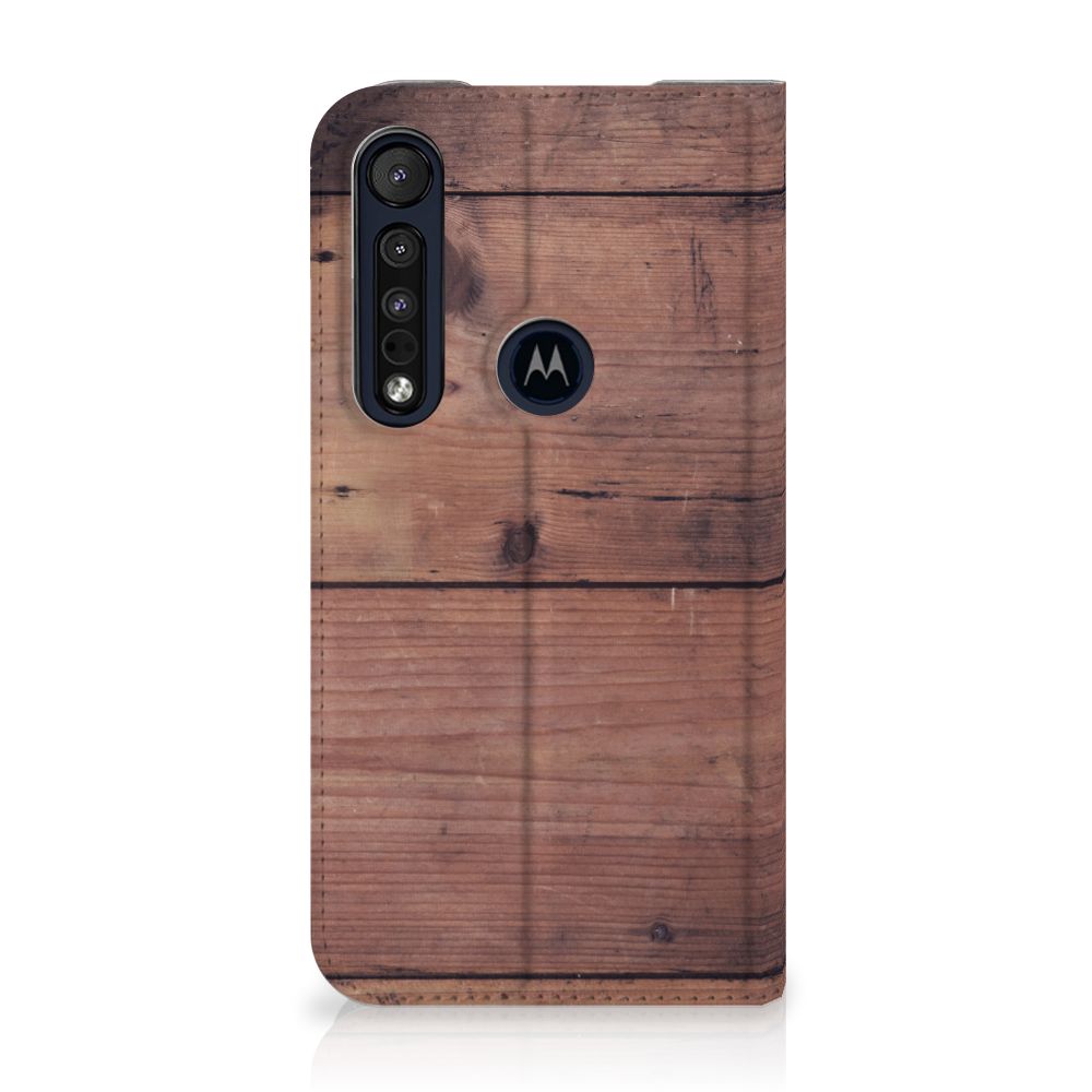 Motorola G8 Plus Book Wallet Case Old Wood - B2C Telecom
