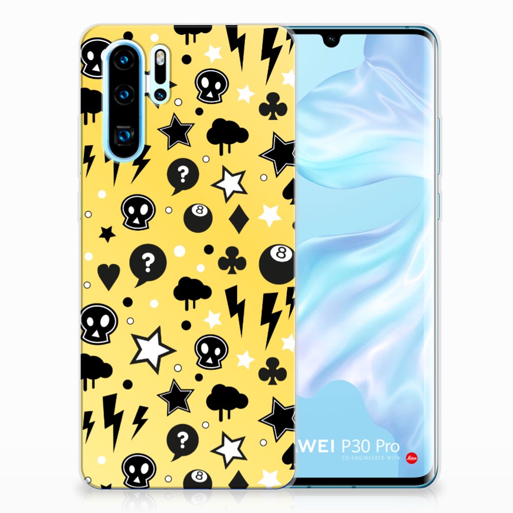 Silicone Back Case Huawei P30 Pro Punk Geel