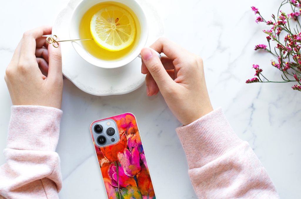 Hoesje maken Apple iPhone 13 Pro Tulips B2C Telecom