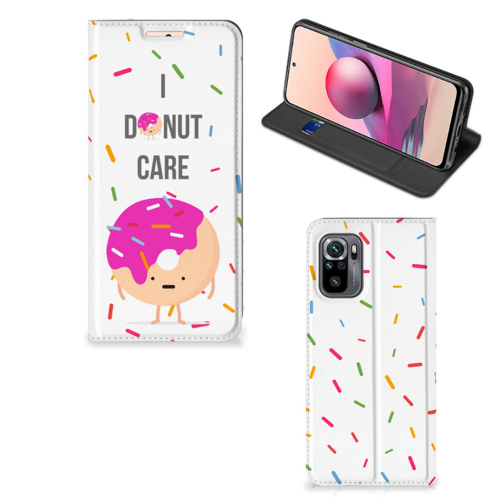 Xiaomi Redmi Note 10 4G | 10S | Poco M5s Flip Style Cover Donut Roze