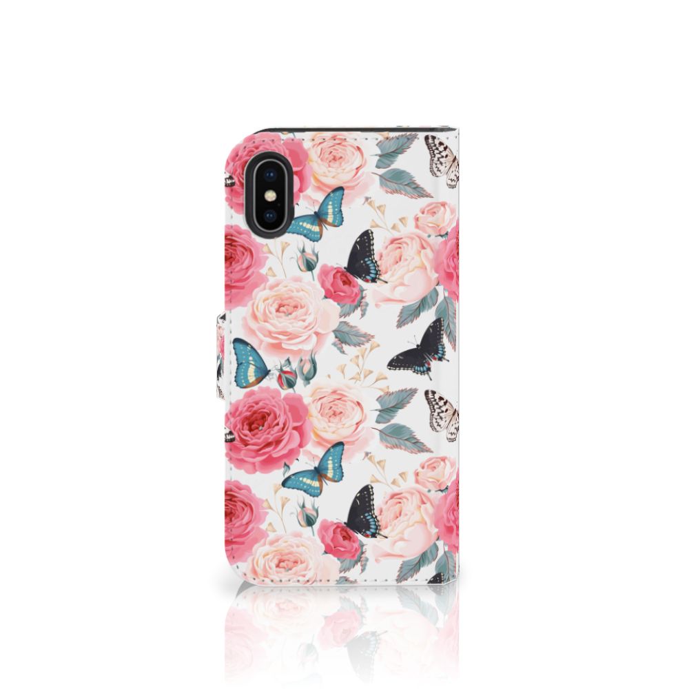 Apple iPhone X | Xs Hoesje Butterfly Roses