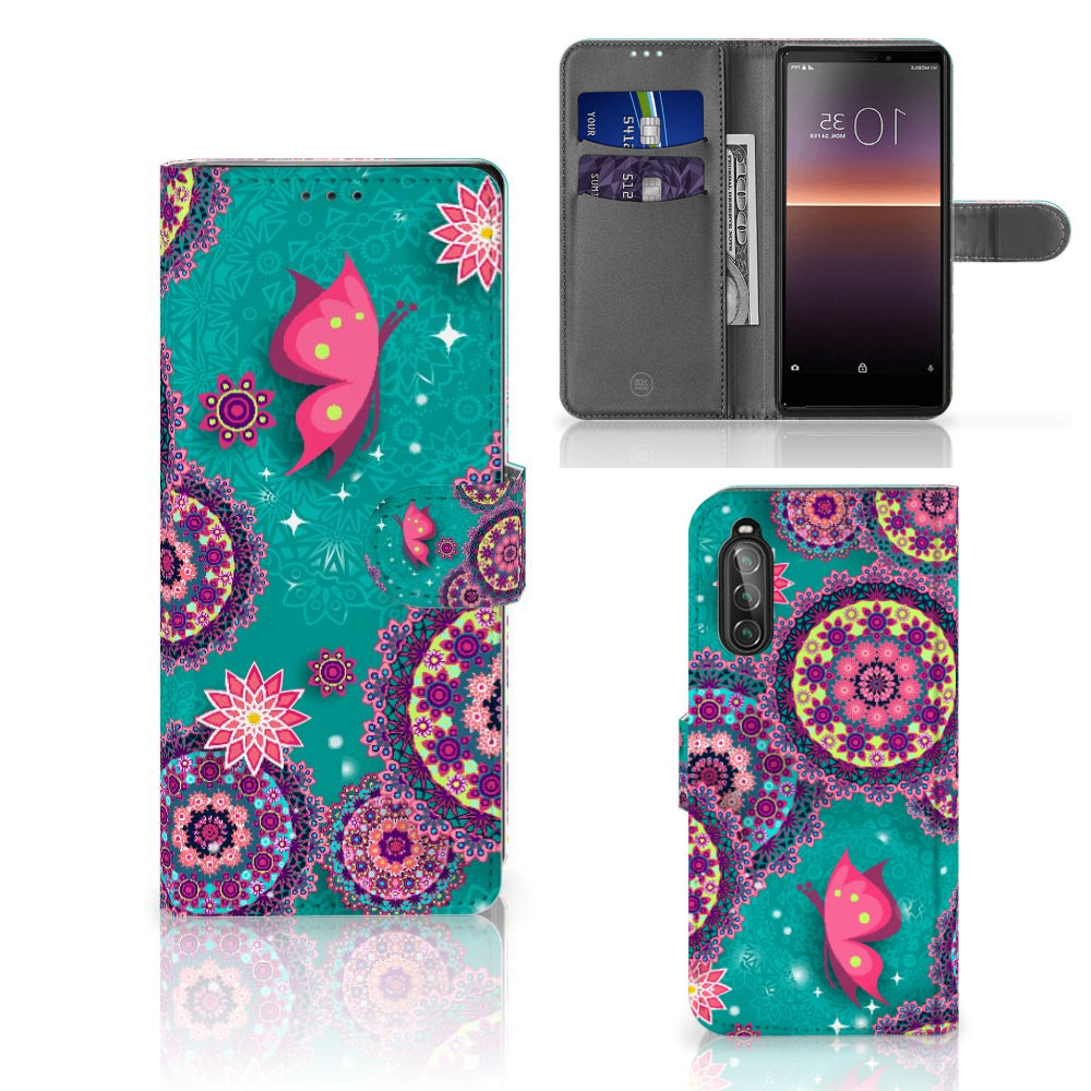 Sony Xperia 10 II Hoesje Cirkels en Vlinders