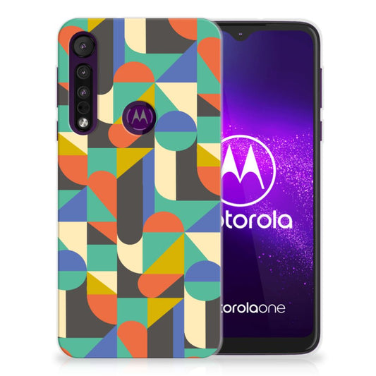 Motorola One Macro TPU bumper Funky Retro