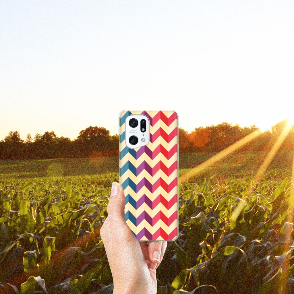 OPPO Find X5 Pro TPU bumper Zigzag Multi Color