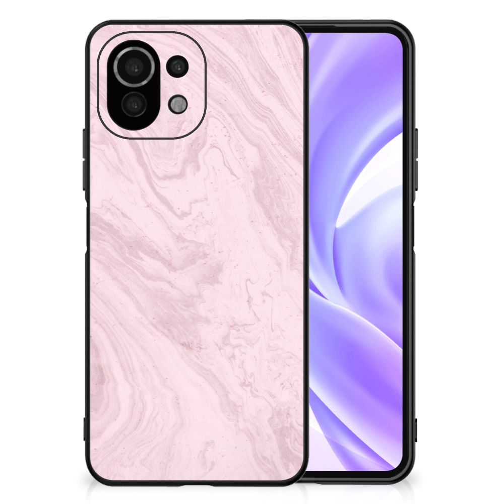 Xiaomi 11 Lite 5G NE | Mi 11 Lite Marmeren Print Telefoonhoesje Marble Pink - Origineel Cadeau Vriendin