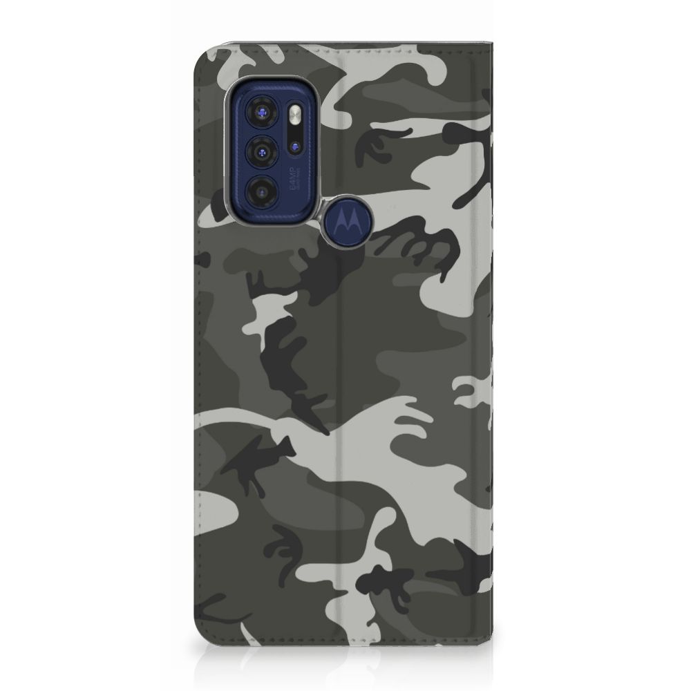 Motorola Moto G60s Hoesje met Magneet Army Light - B2C Telecom