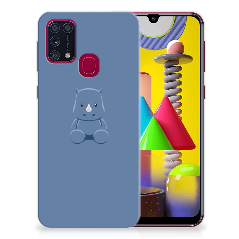 Samsung Galaxy M31 Telefoonhoesje met Naam Baby Rhino B2C Telecom