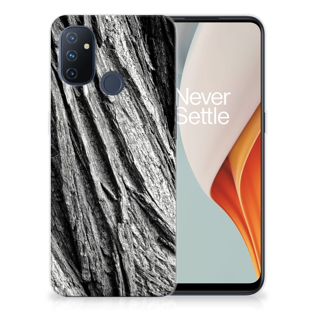 Bumper Hoesje OnePlus Nord N100 Boomschors Grijs