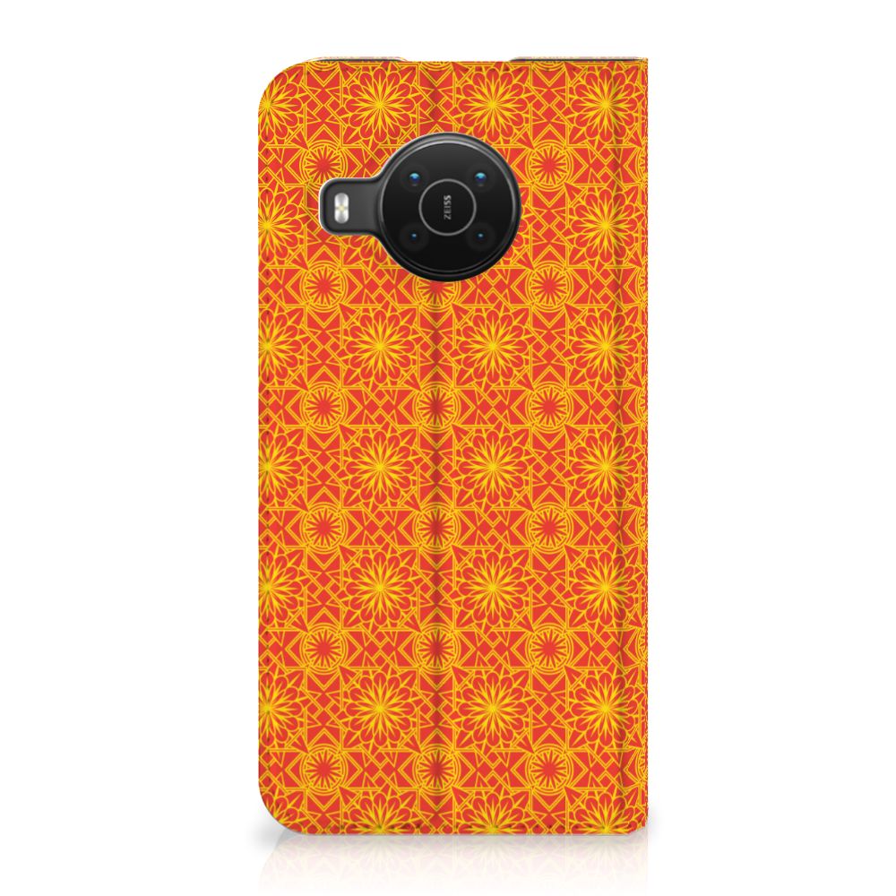 Nokia X20 | X10 Hoesje met Magneet Batik Oranje - B2C Telecom