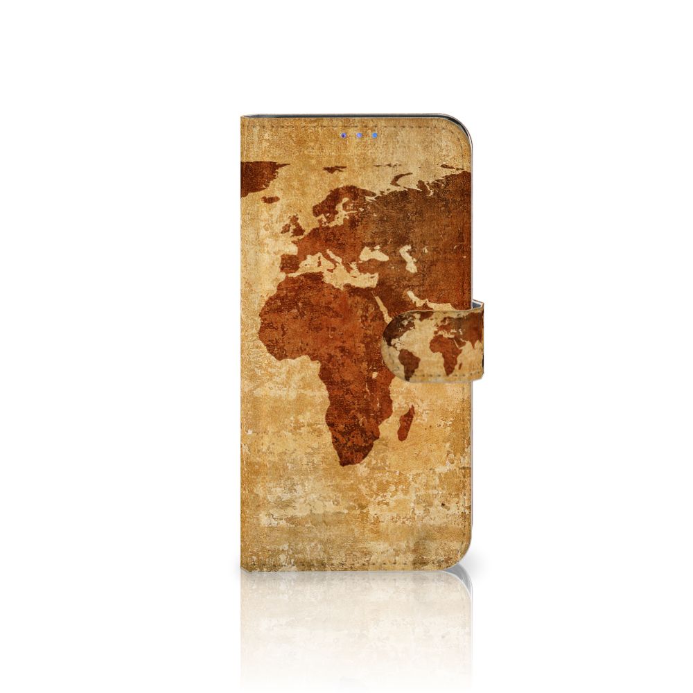 Motorola Moto G Pro Flip Cover Wereldkaart