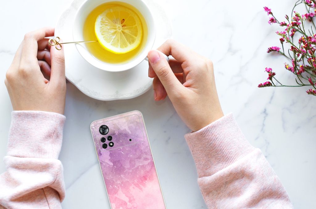 Hoesje maken Xiaomi Poco X4 Pro 5G Pink Purple Paint B2C Telecom