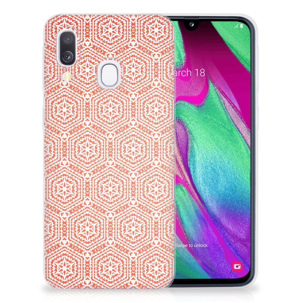 Samsung Galaxy A40 TPU bumper Pattern Orange